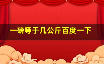 一磅等于几公斤百度一下