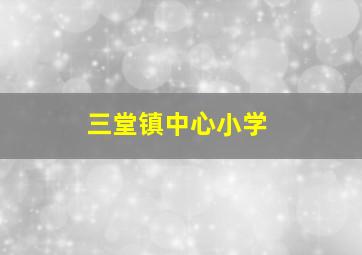 三堂镇中心小学