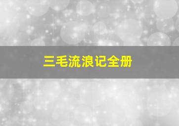 三毛流浪记全册