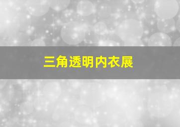 三角透明内衣展