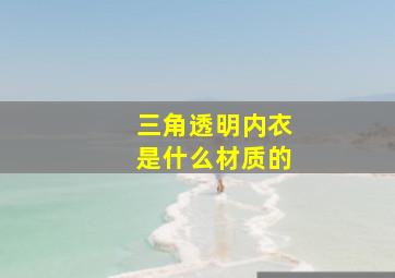 三角透明内衣是什么材质的