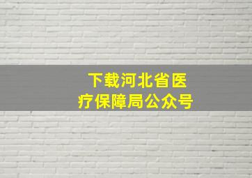 下载河北省医疗保障局公众号