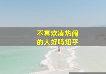 不喜欢凑热闹的人好吗知乎