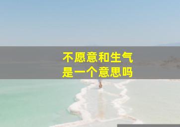 不愿意和生气是一个意思吗