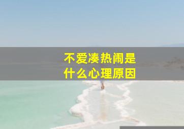 不爱凑热闹是什么心理原因