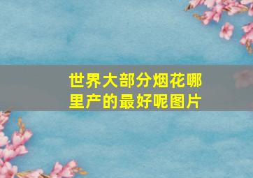 世界大部分烟花哪里产的最好呢图片