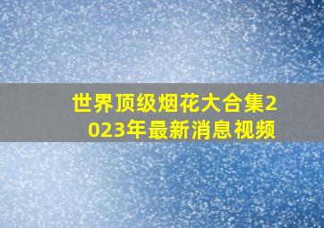 世界顶级烟花大合集2023年最新消息视频