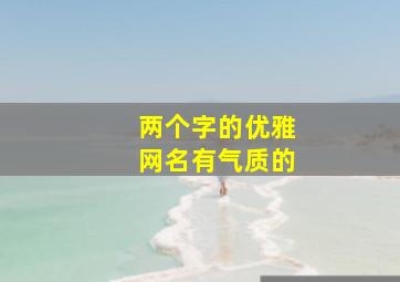 两个字的优雅网名有气质的