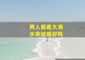 两人都是大海水命结婚好吗