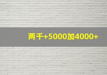 两千+5000加4000+