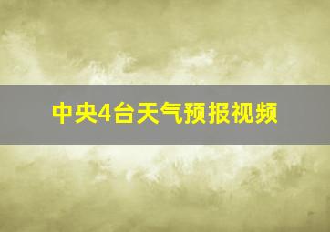 中央4台天气预报视频