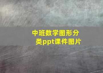 中班数学图形分类ppt课件图片