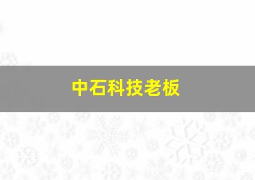 中石科技老板