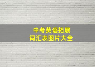 中考英语拓展词汇表图片大全