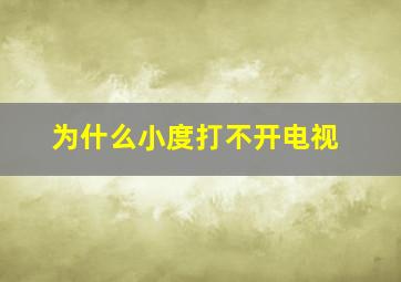 为什么小度打不开电视