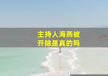 主持人海燕被开除是真的吗