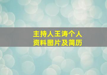 主持人王涛个人资料图片及简历