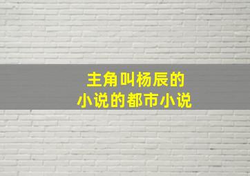 主角叫杨辰的小说的都市小说