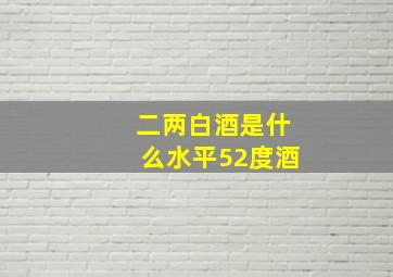 二两白酒是什么水平52度酒