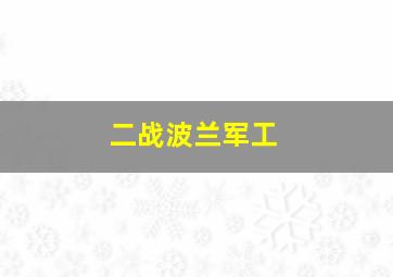 二战波兰军工