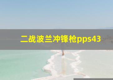 二战波兰冲锋枪pps43