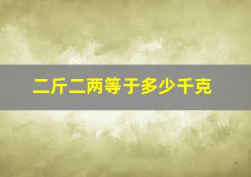 二斤二两等于多少千克