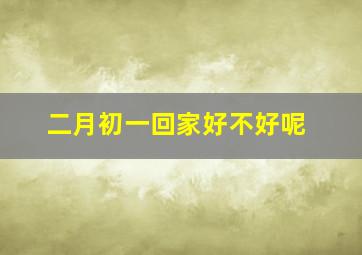 二月初一回家好不好呢