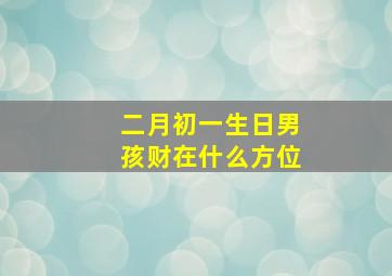 二月初一生日男孩财在什么方位