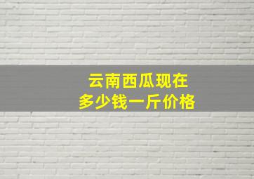 云南西瓜现在多少钱一斤价格