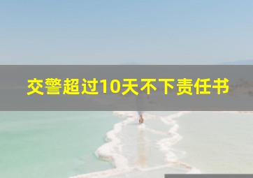 交警超过10天不下责任书