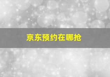 京东预约在哪抢