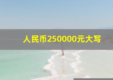 人民币250000元大写