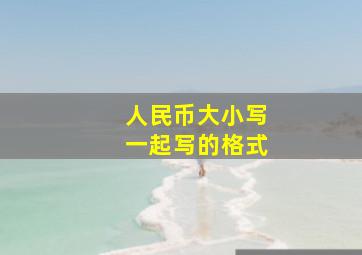 人民币大小写一起写的格式