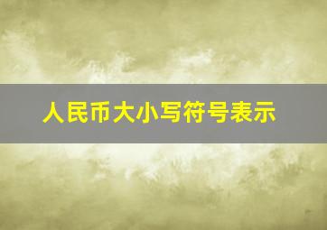 人民币大小写符号表示