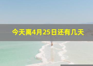 今天离4月25日还有几天