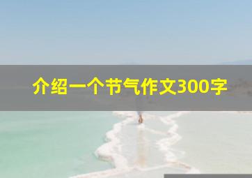 介绍一个节气作文300字