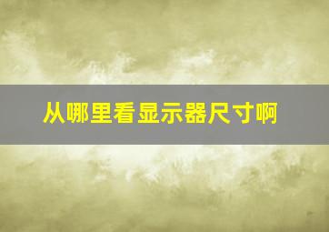 从哪里看显示器尺寸啊