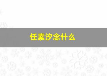 任素汐念什么