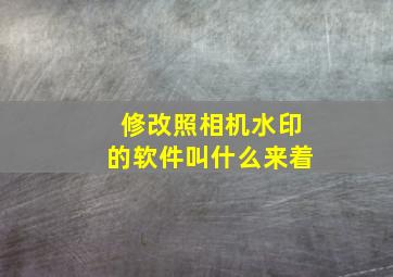 修改照相机水印的软件叫什么来着