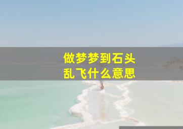 做梦梦到石头乱飞什么意思