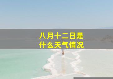 八月十二日是什么天气情况