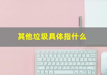 其他垃圾具体指什么