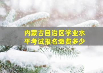 内蒙古自治区学业水平考试报名缴费多少