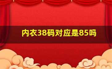 内衣38码对应是85吗