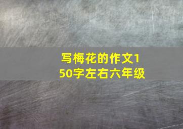 写梅花的作文150字左右六年级