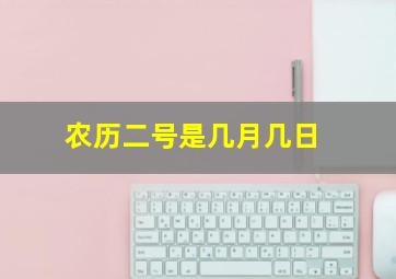 农历二号是几月几日