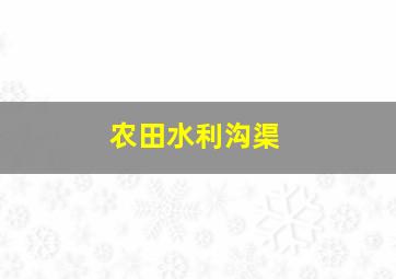 农田水利沟渠