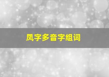 凤字多音字组词