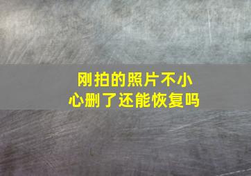 刚拍的照片不小心删了还能恢复吗