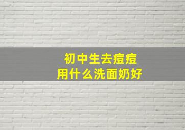 初中生去痘痘用什么洗面奶好